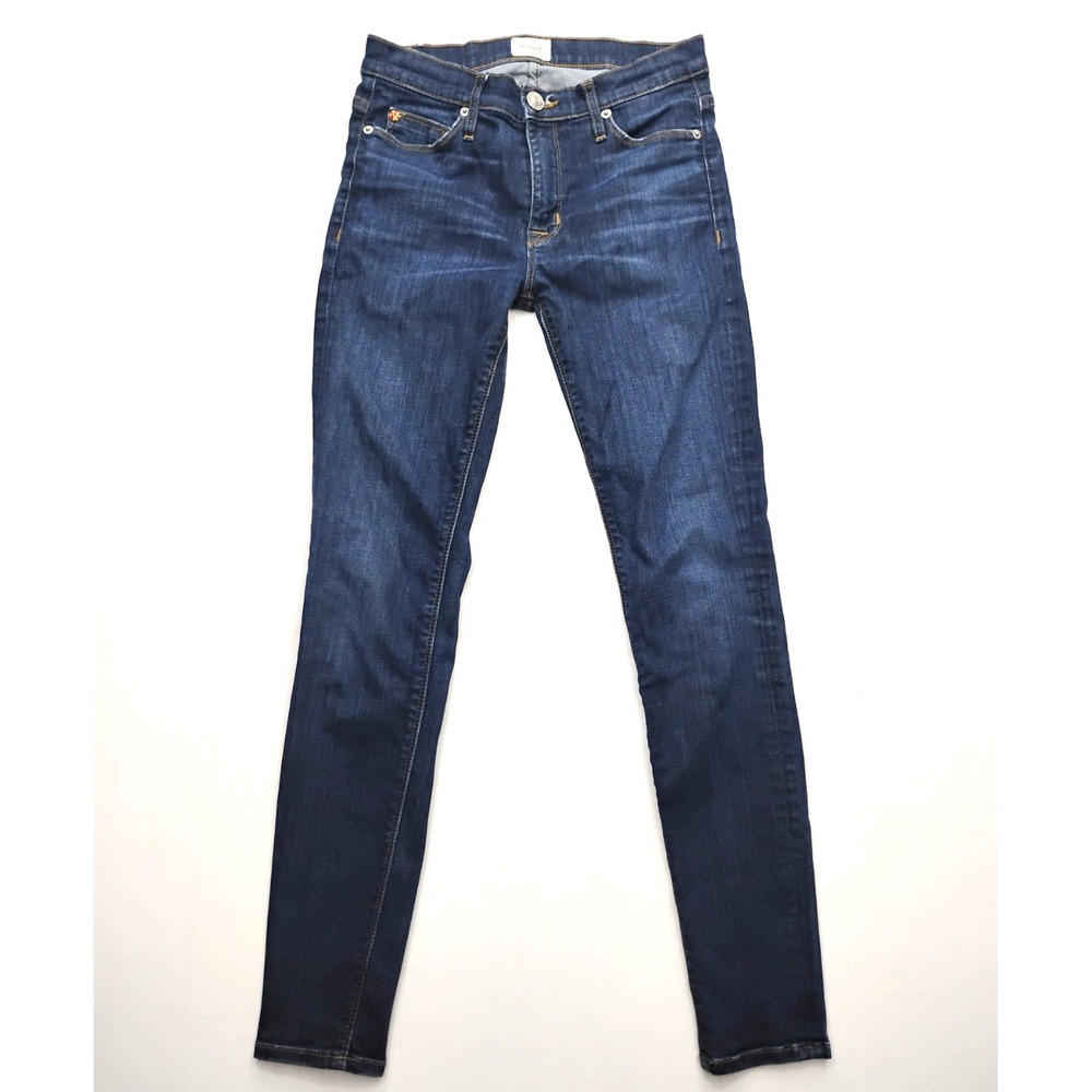 Hudson Jeans Nico Mid Rise Super Skinny Dark Wash Denim 27 Womens Fits 28x29